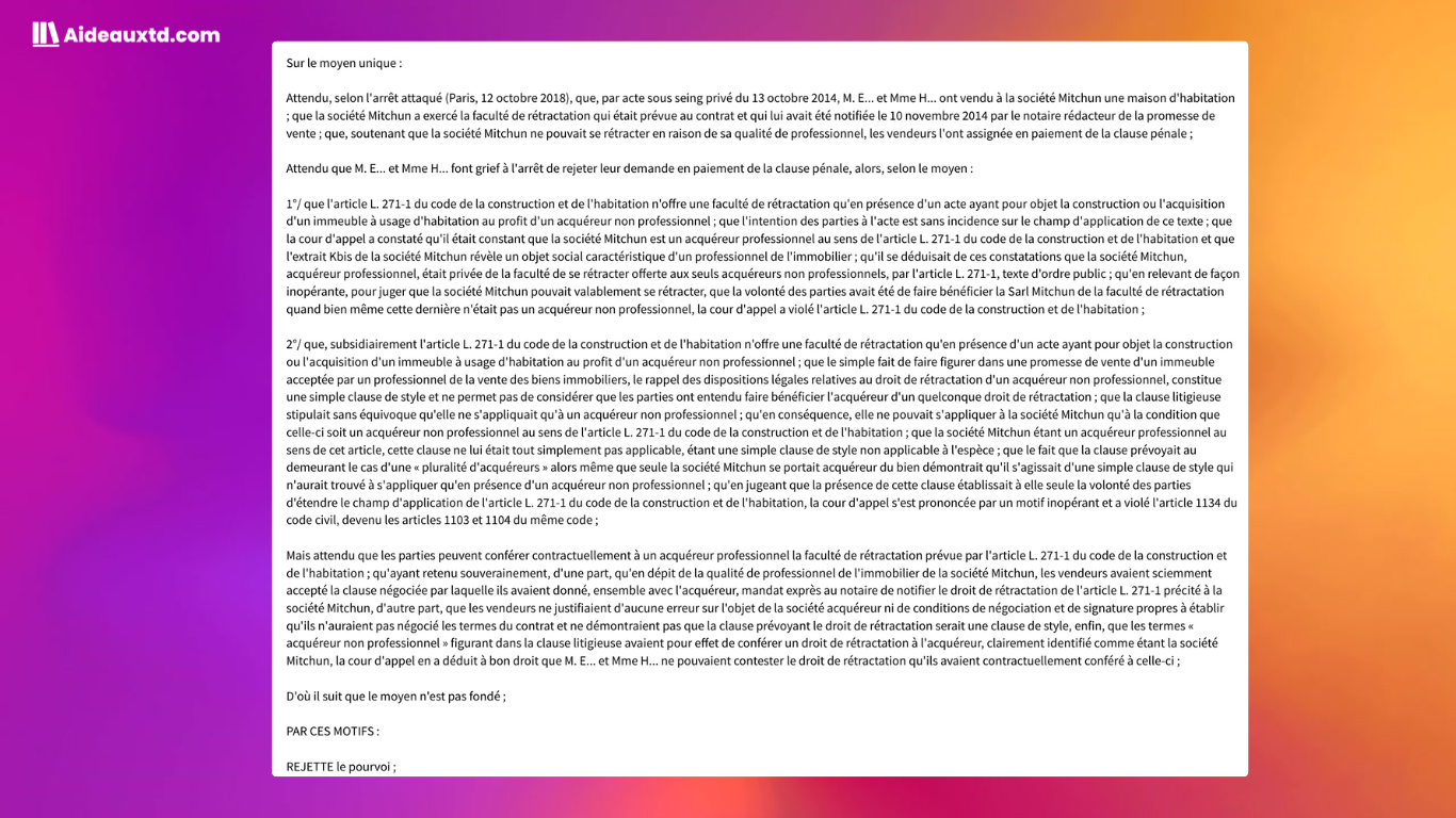 Arrêt du 5 décembre 2019 reproduit en image.