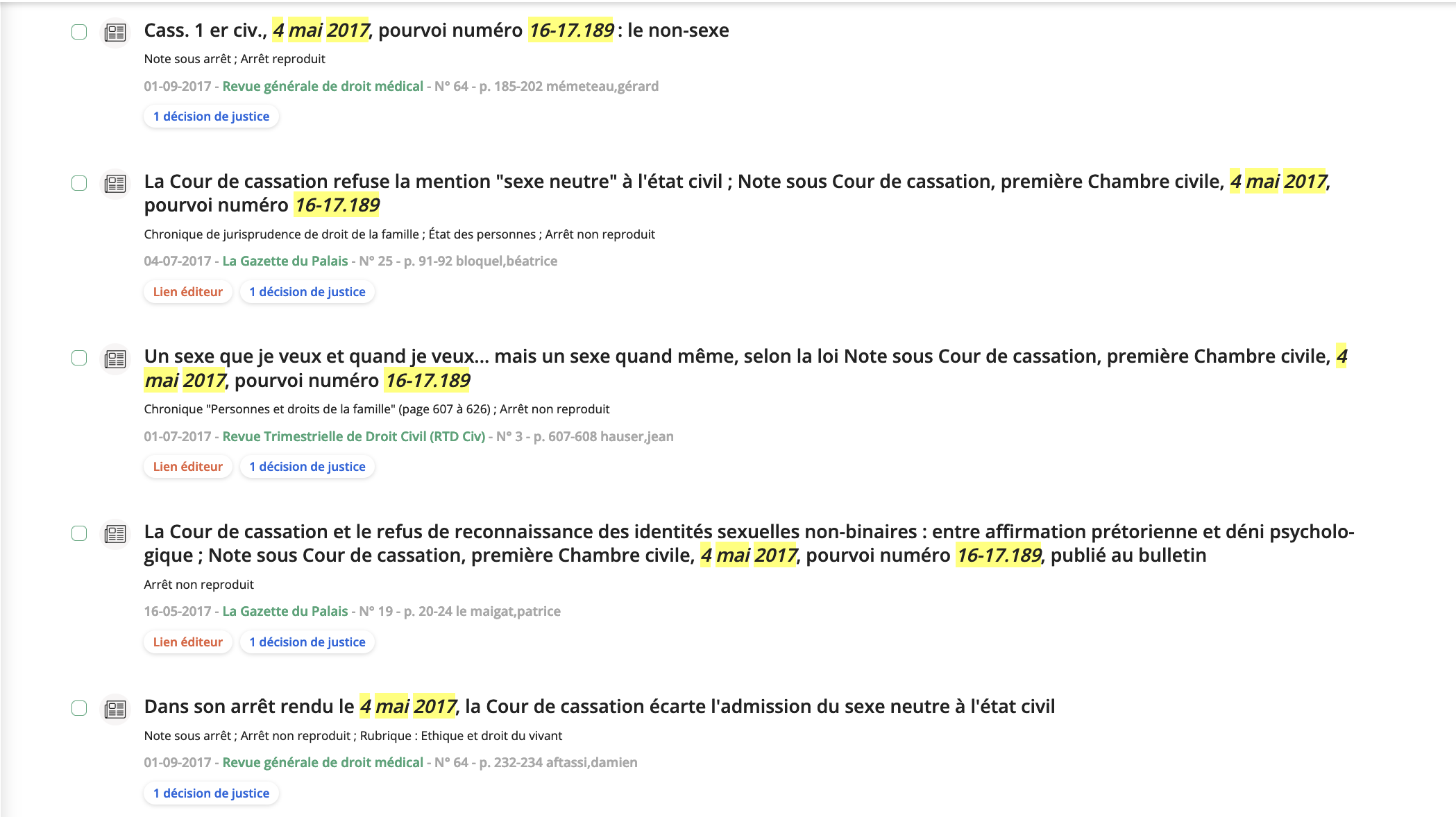 Resultat recherche le doctrinal arret de principe