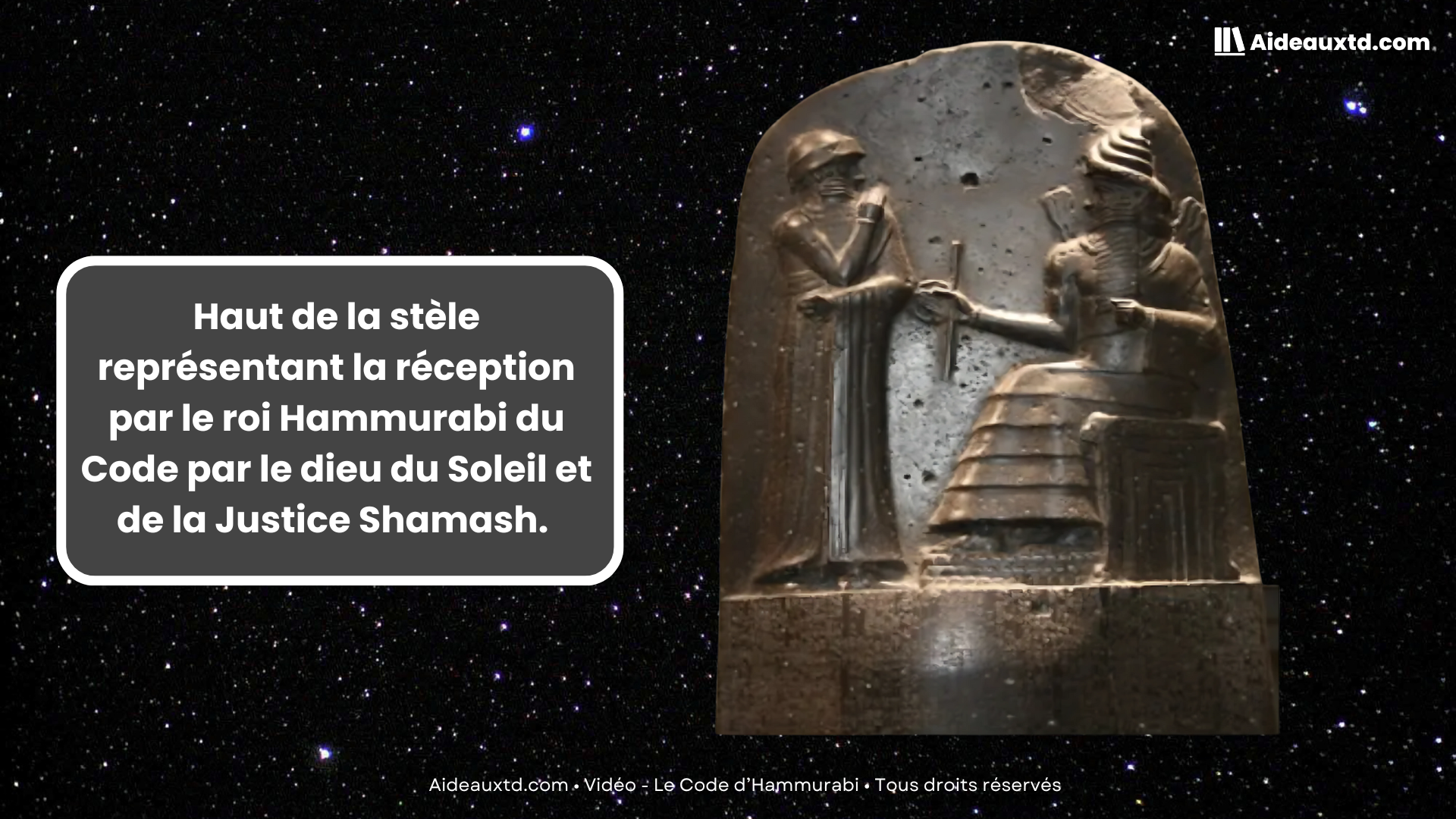 Code dHammurabi haut de la stele