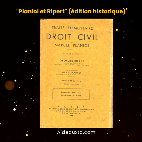 Couverture Planiol et Ripert