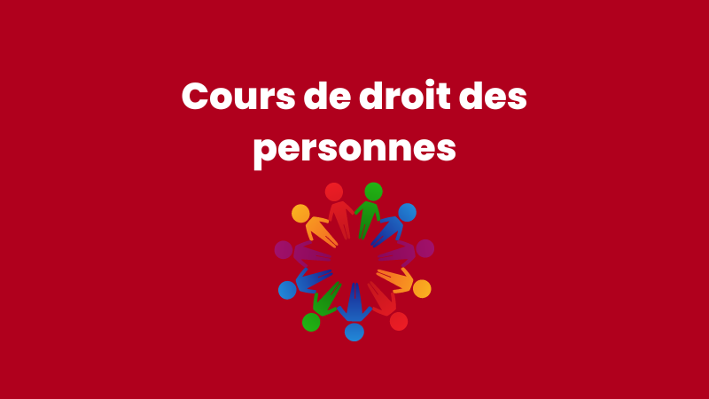 Cours de droit des personnes (Introduction)