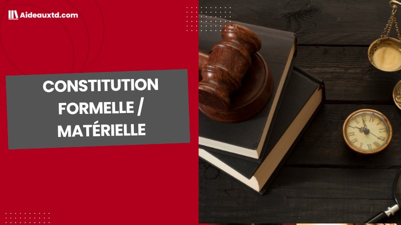 Constitution matérielle et constitution formelle