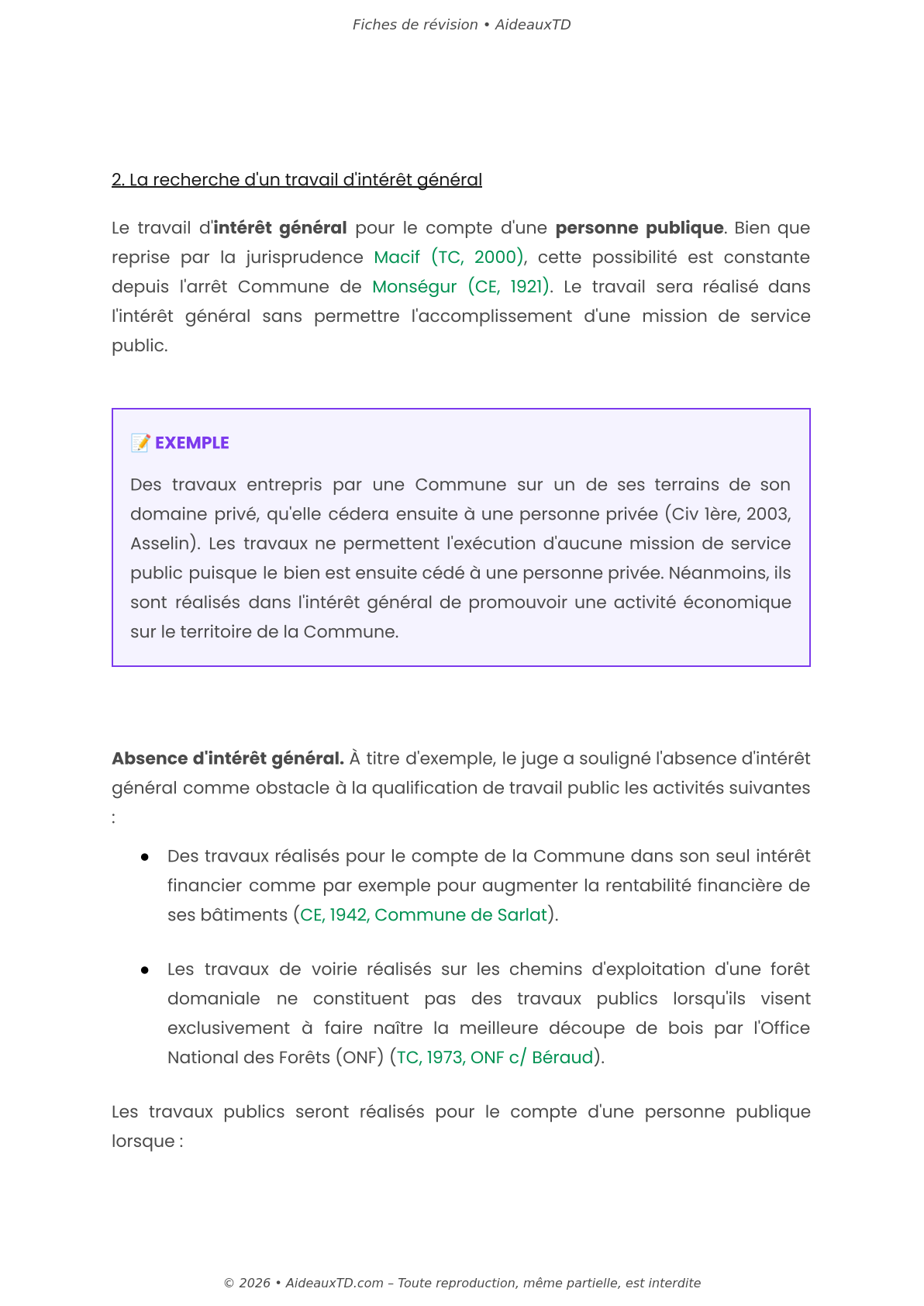 Fiches de révision — Droit administratif des biens