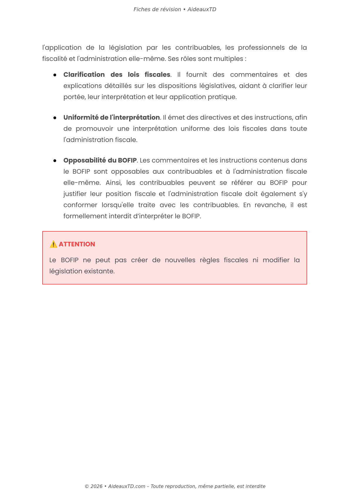 Fiches de révision — Droit fiscal