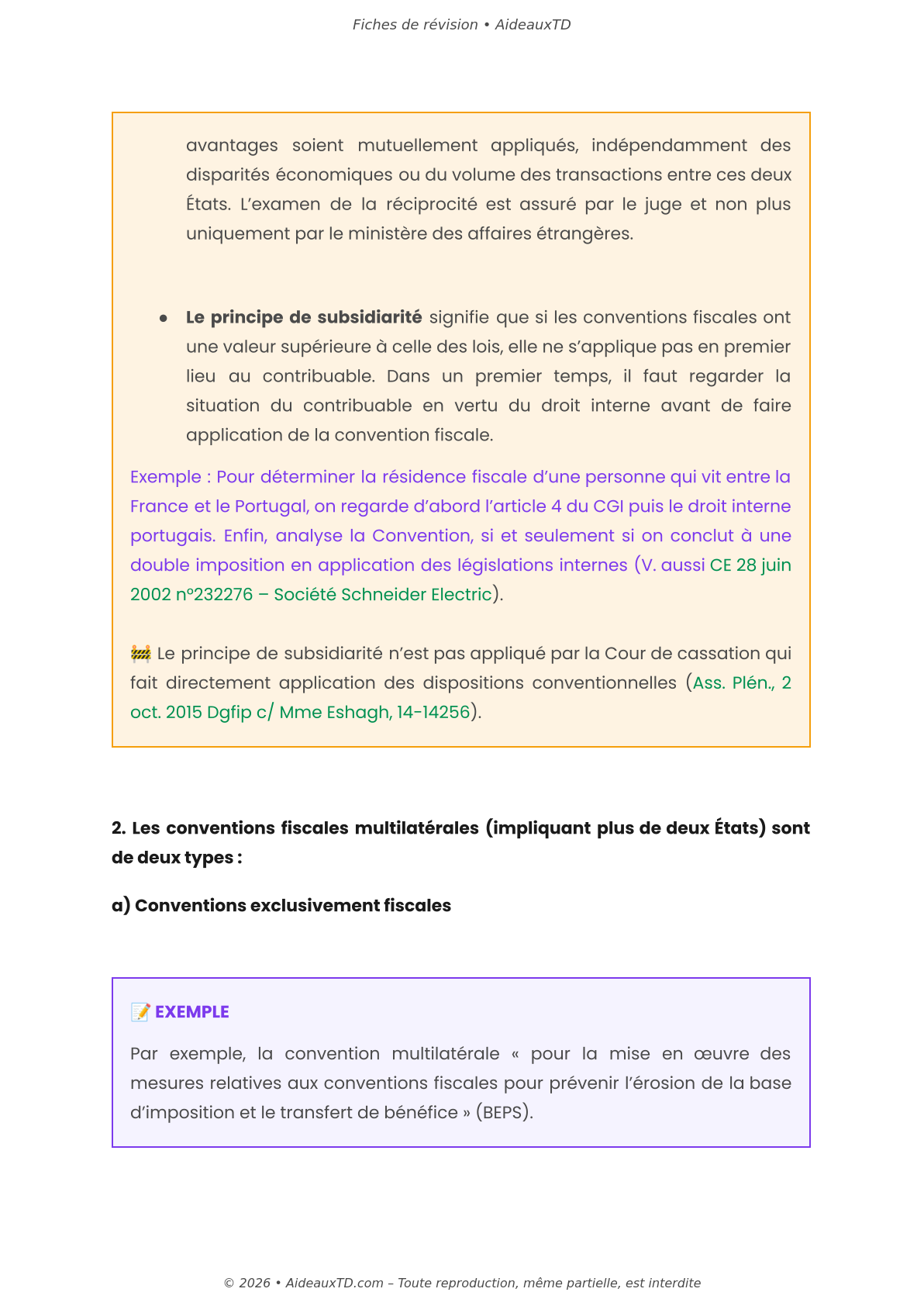 Fiches de révision — Droit fiscal