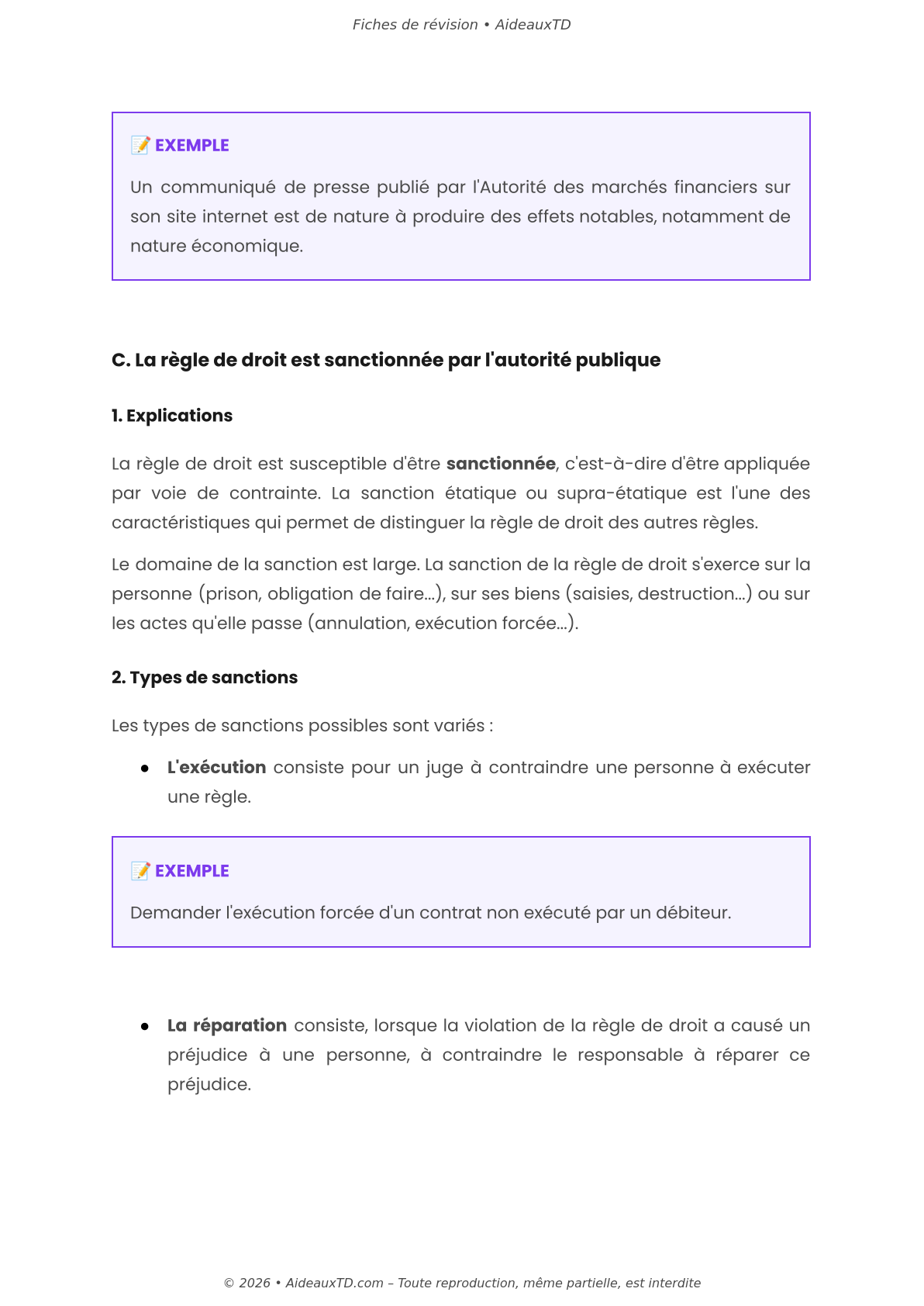 Fiches de révision — Introduction au droit