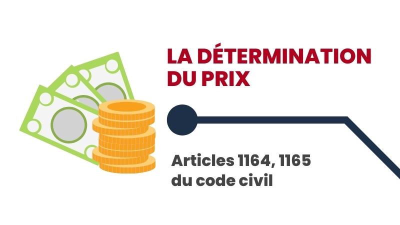 La détermination du prix : articles 1164, 1165 du code civil