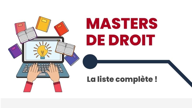 Masters de droit : liste complète