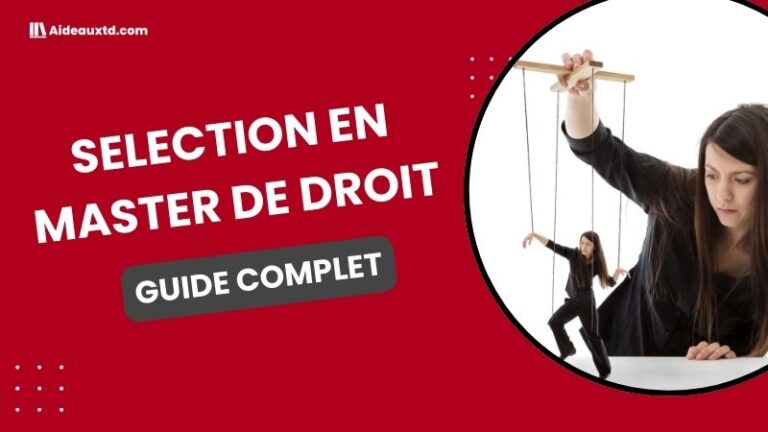 Sélection en master de Droit [Guide Complet]
