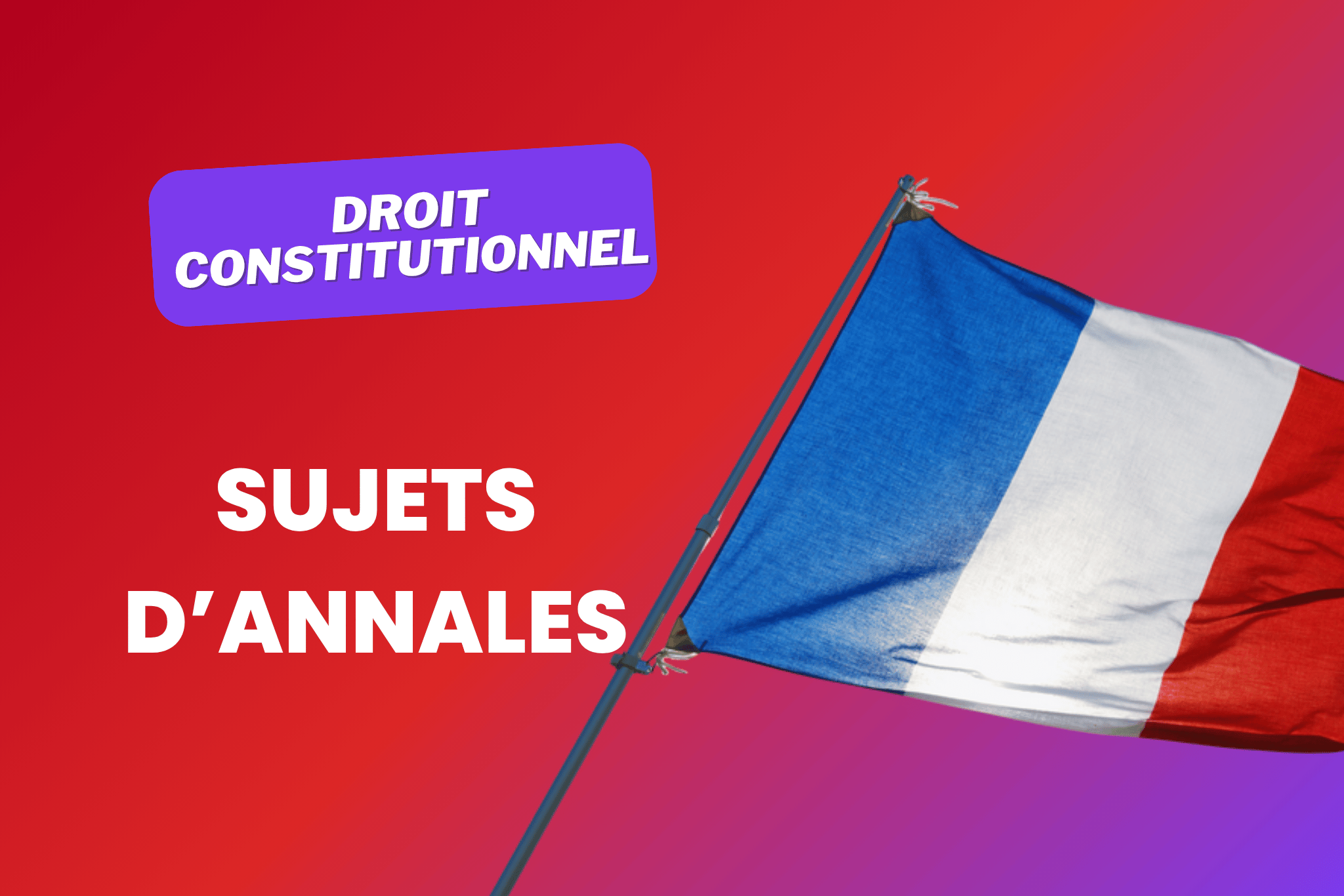 Annales Droit constitutionnel (L1) : tous les sujets