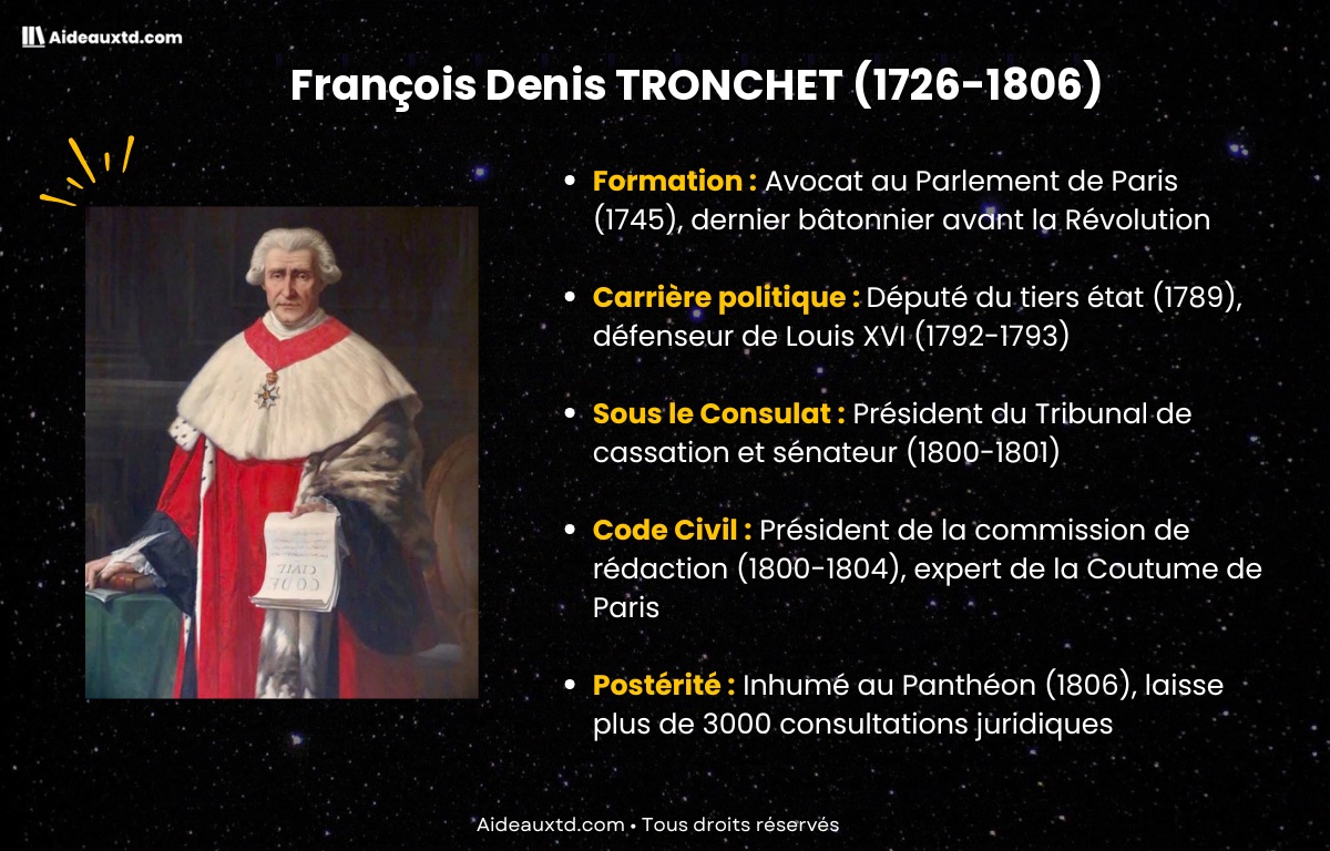Portrait de François Denis Tronchet (1726-1806), président de la commission de rédaction du Code civil