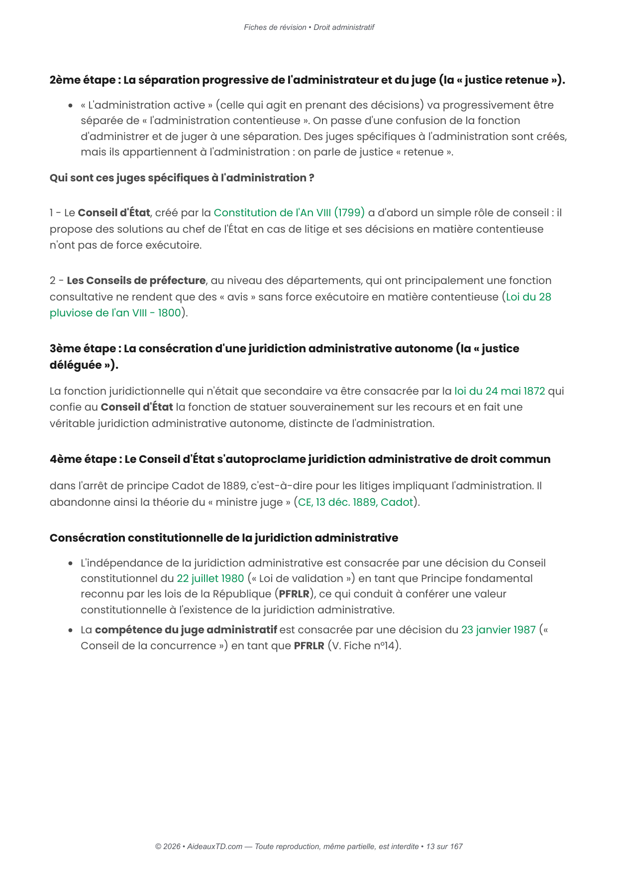 Fiches de révision — Droit administratif