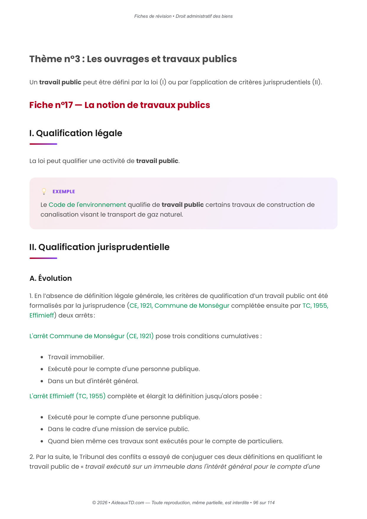Fiches de révision — Droit administratif des biens