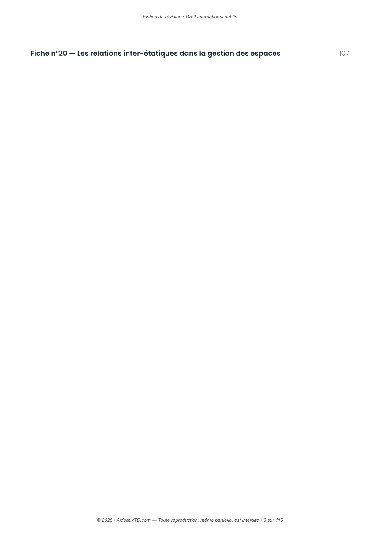Fiches de révision — Droit international public