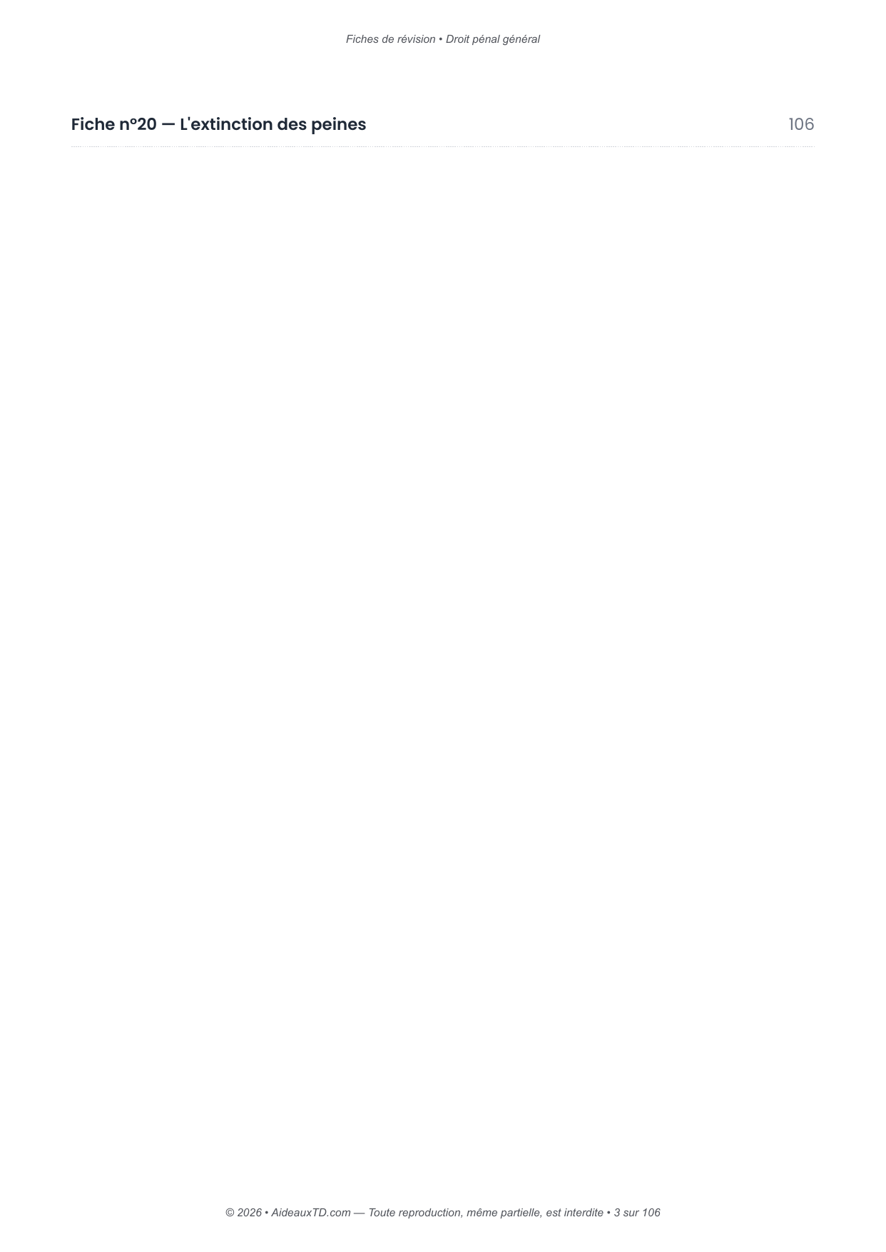 Fiches de révision — Droit pénal général