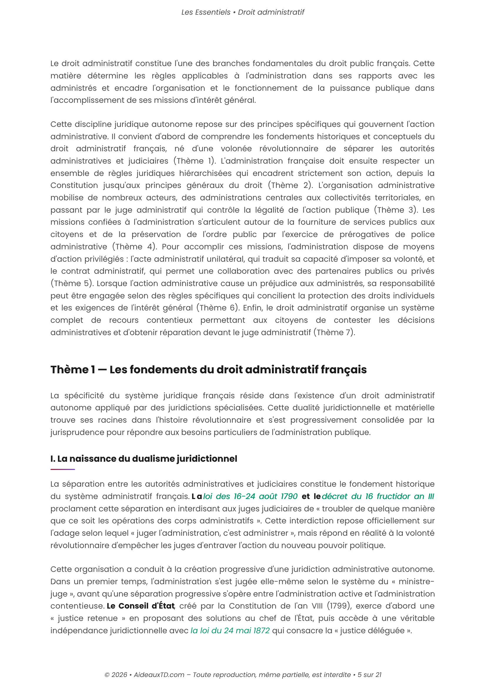 Extrait de l’Essentiel de Droit administratif