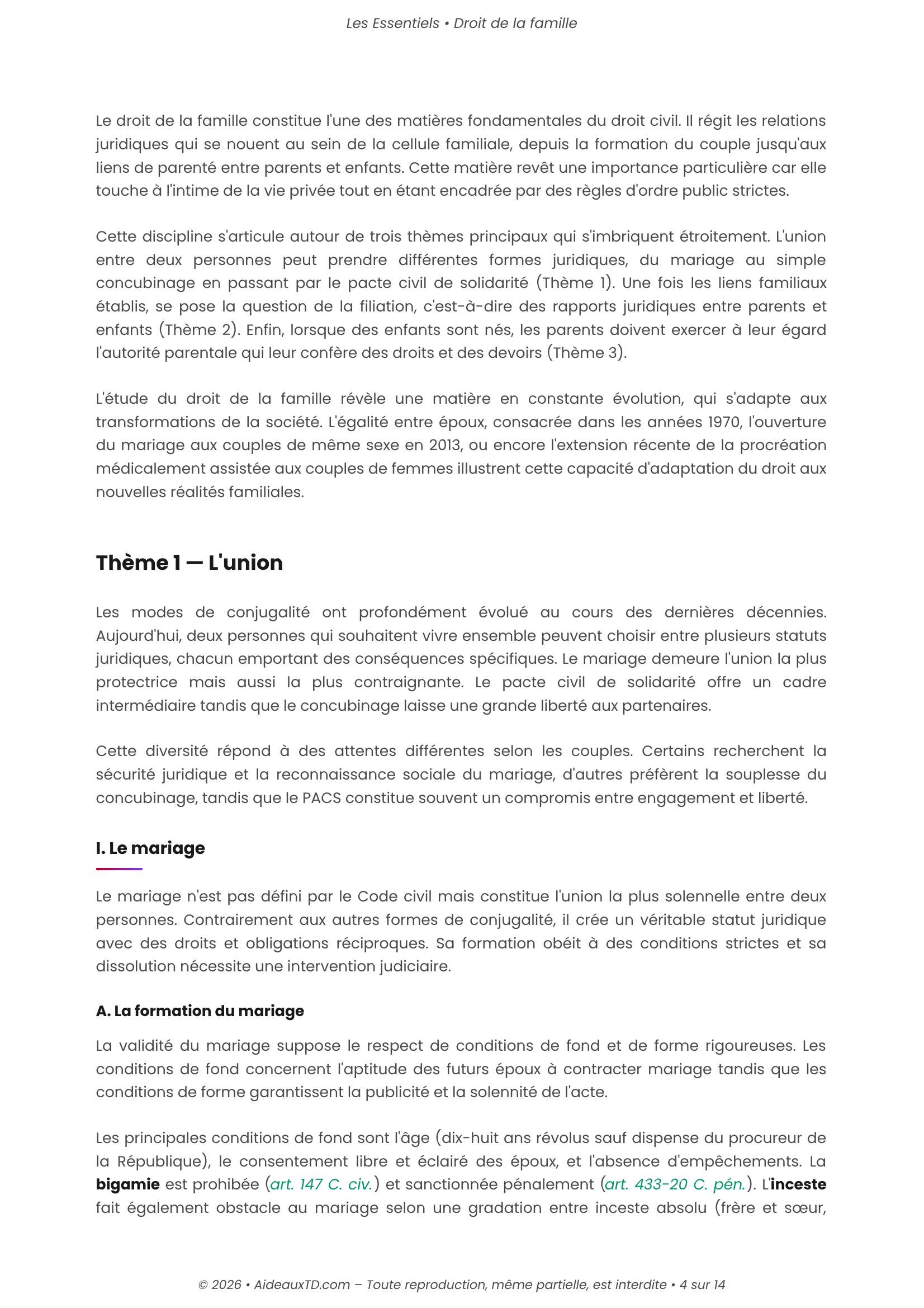 L&rsquo;Essentiel — Droit de la Famille