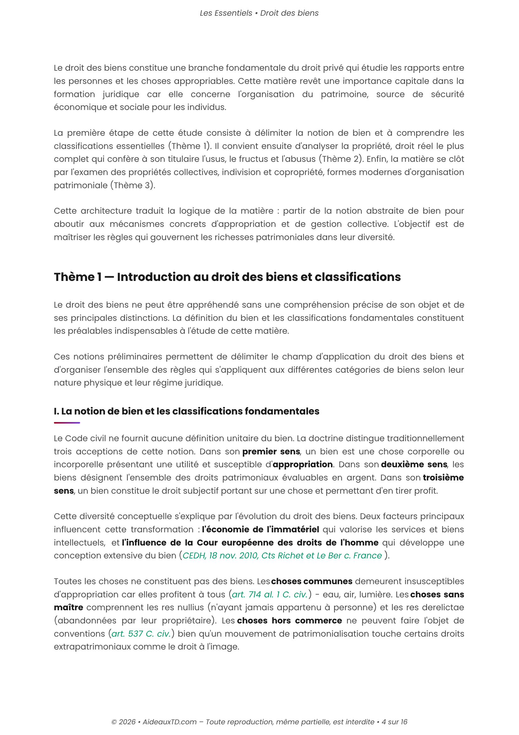 L&rsquo;Essentiel — Droit des Biens