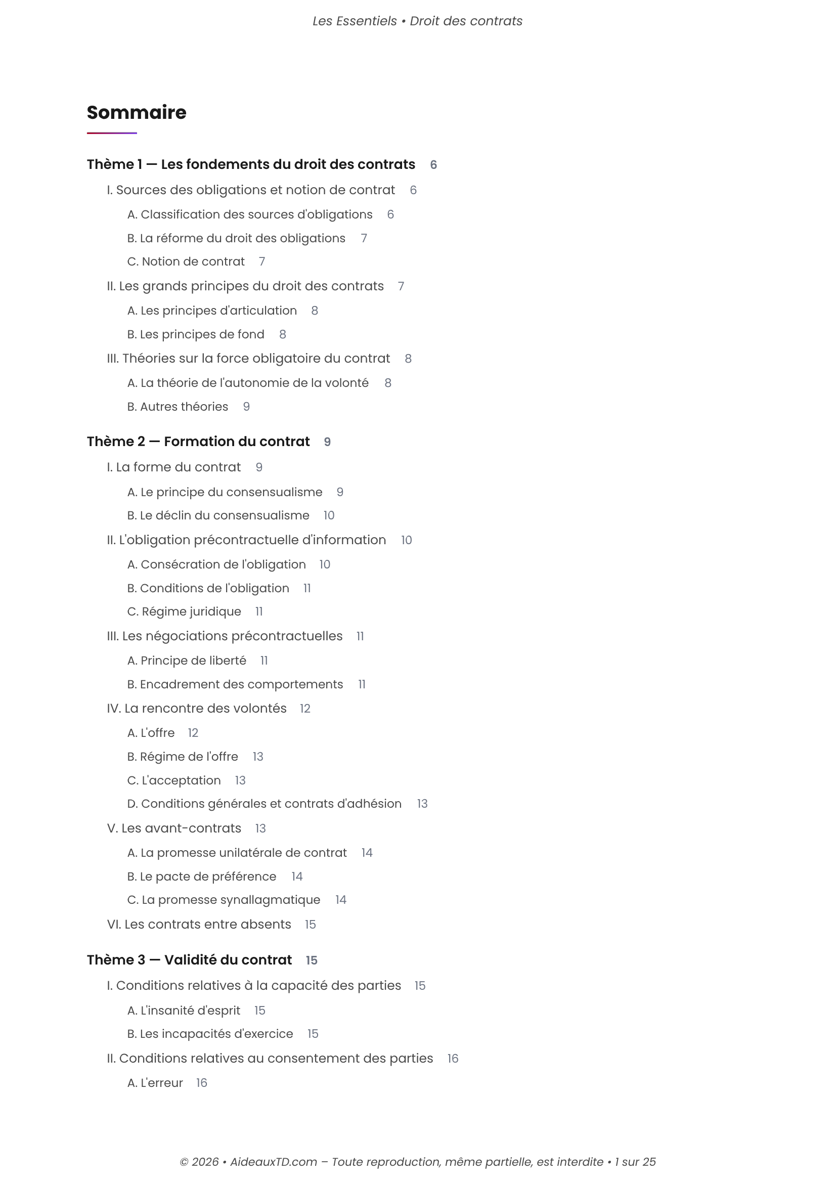 L&rsquo;Essentiel — Droit des Contrats