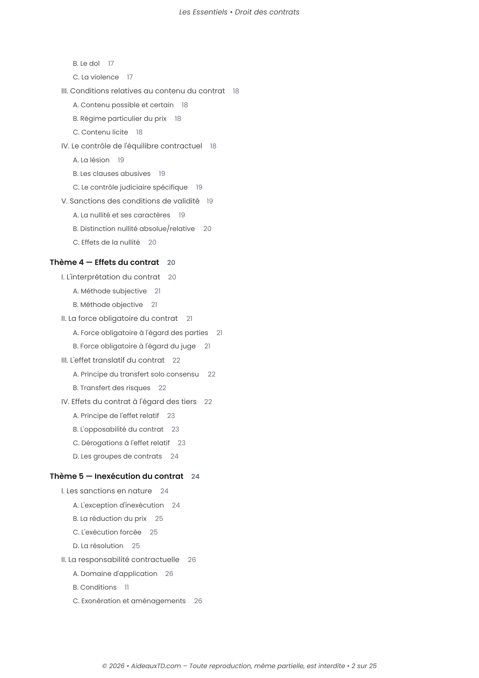 L&rsquo;Essentiel — Droit des Contrats