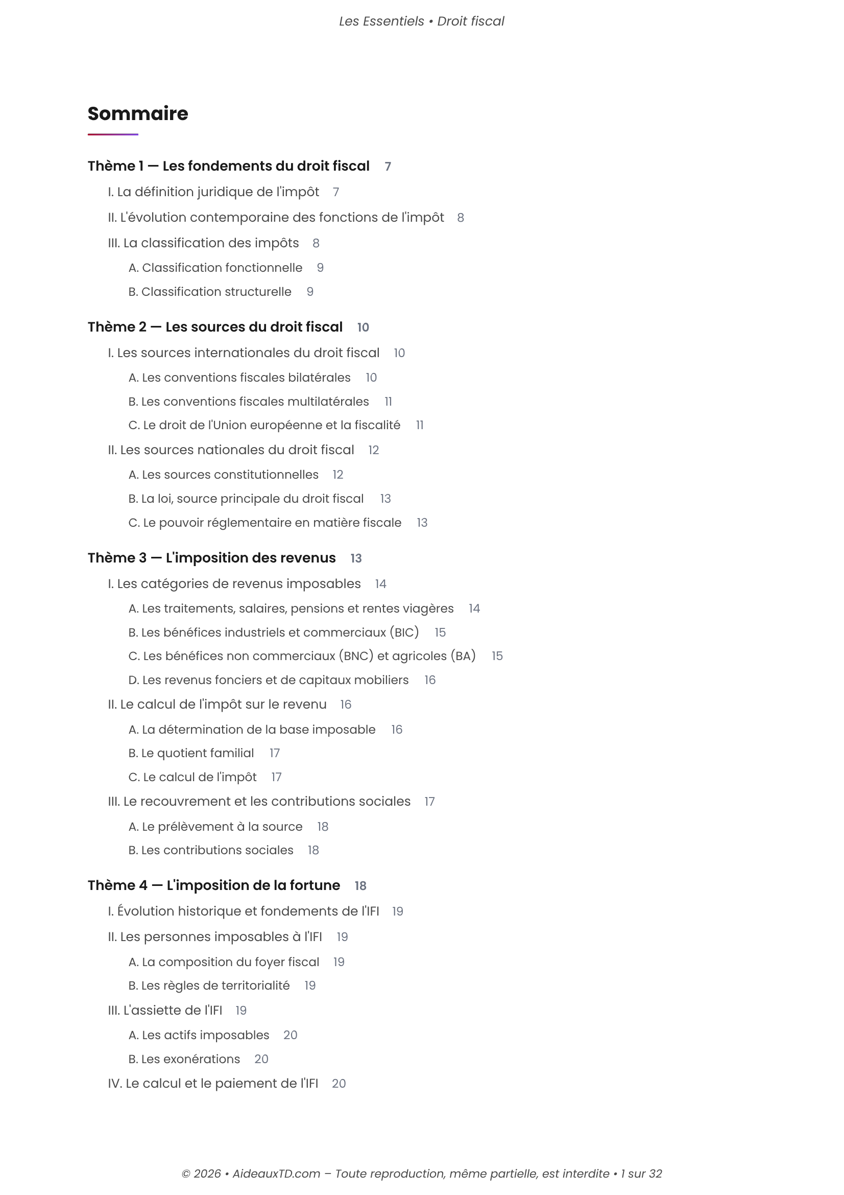 L&rsquo;Essentiel — Droit Fiscal