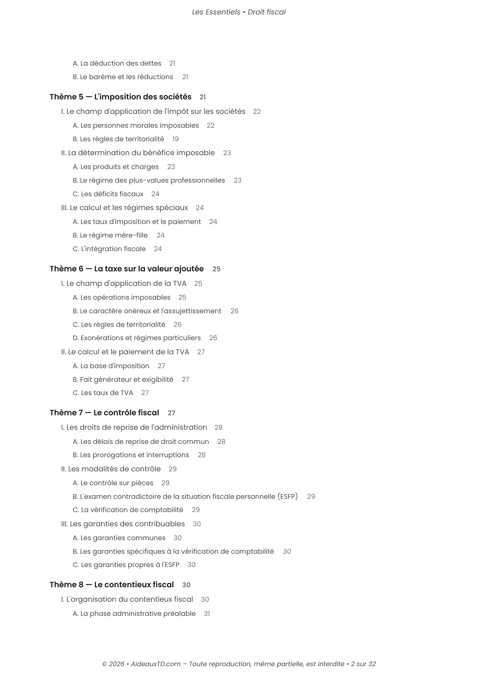 L&rsquo;Essentiel — Droit Fiscal