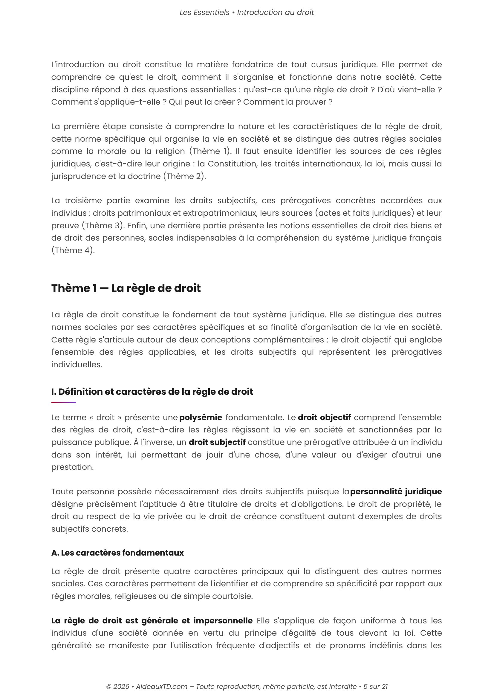 L’Essentiel — Introduction au Droit