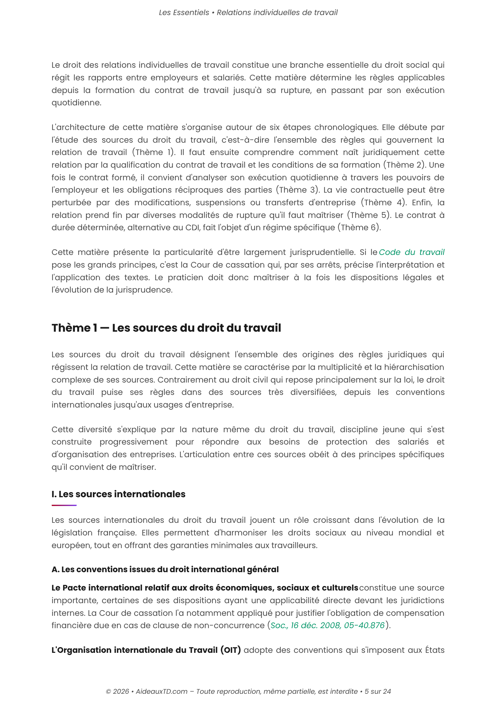 L&rsquo;Essentiel — Relations Individuelles de Travail