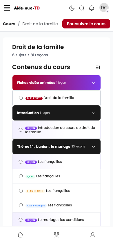 Cours filmés par de vrais enseignants en droit