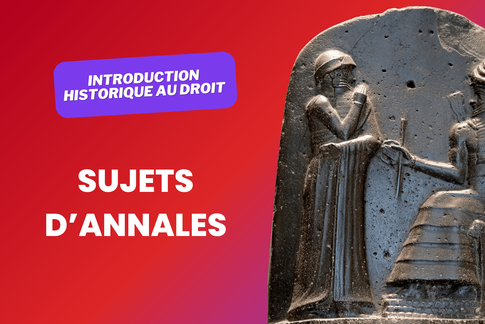 Annales d&rsquo;introduction historique au droit L1 : tous les sujets