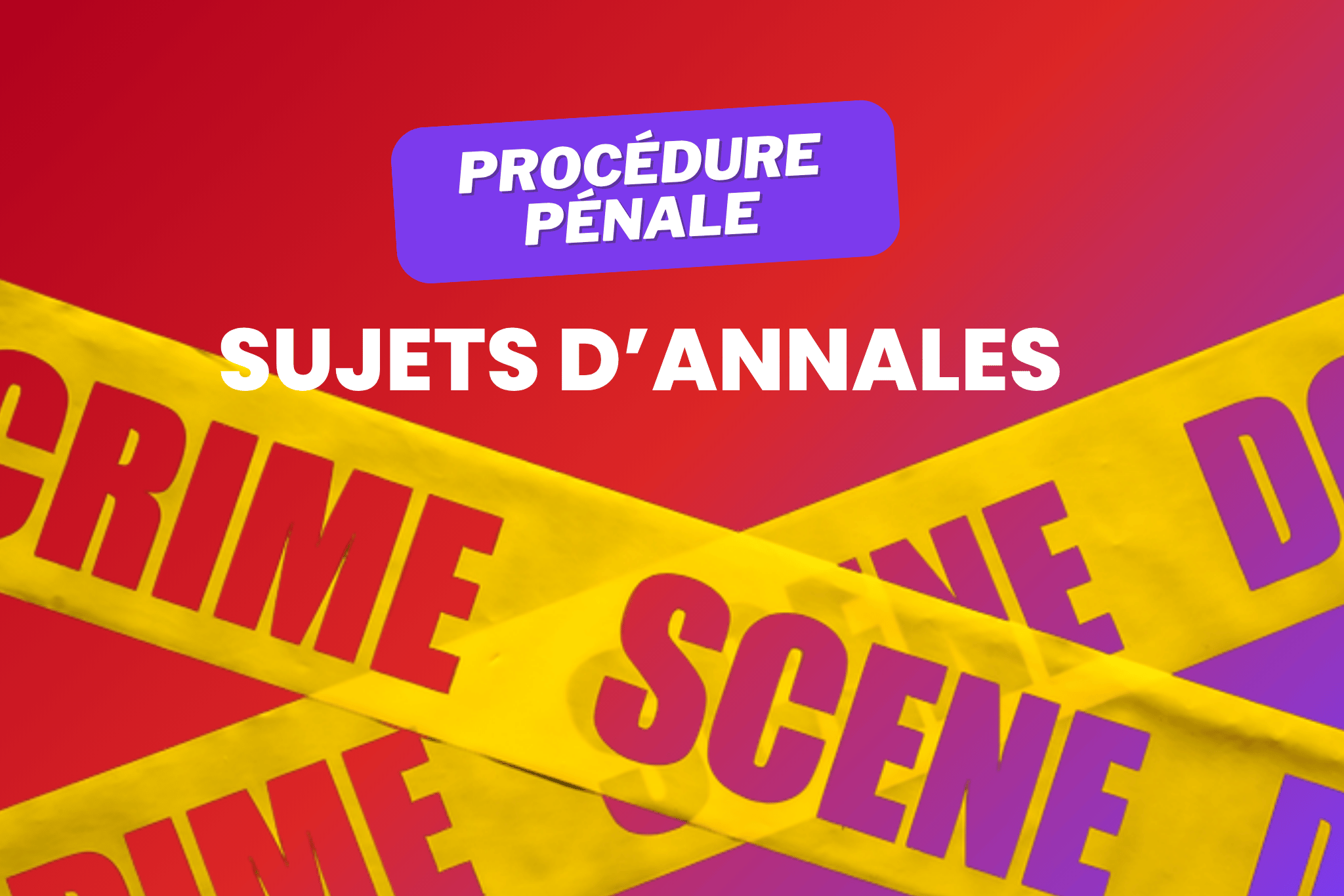 Annales de procédure pénale L2 : tous les sujets