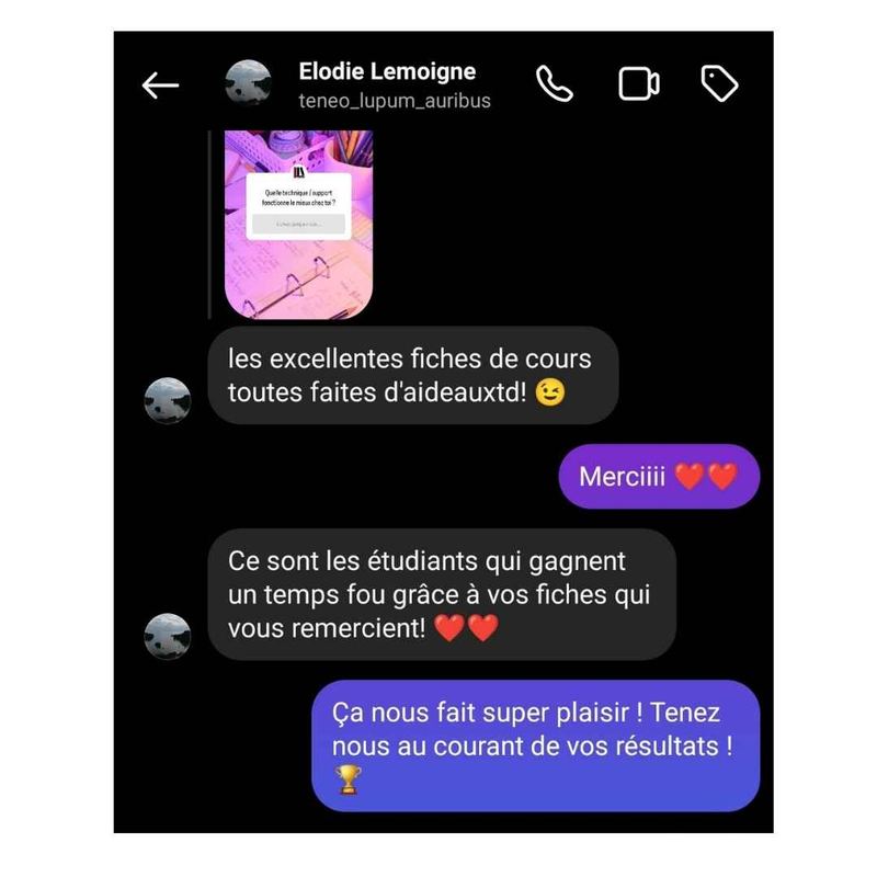 Message reçu d'un étudiant en droit
