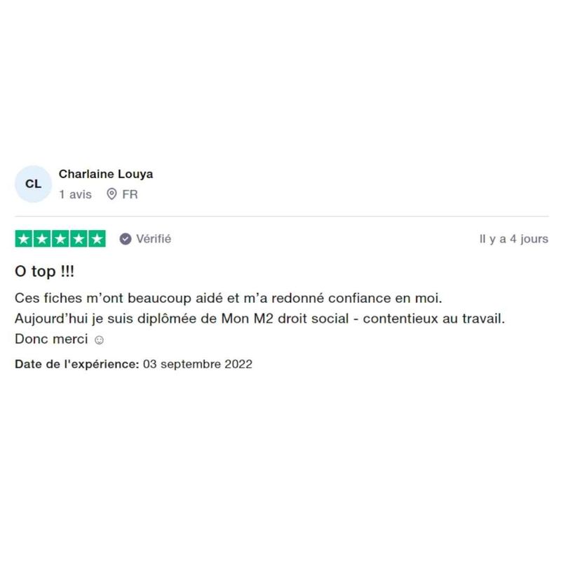 Message reçu d'un étudiant en droit