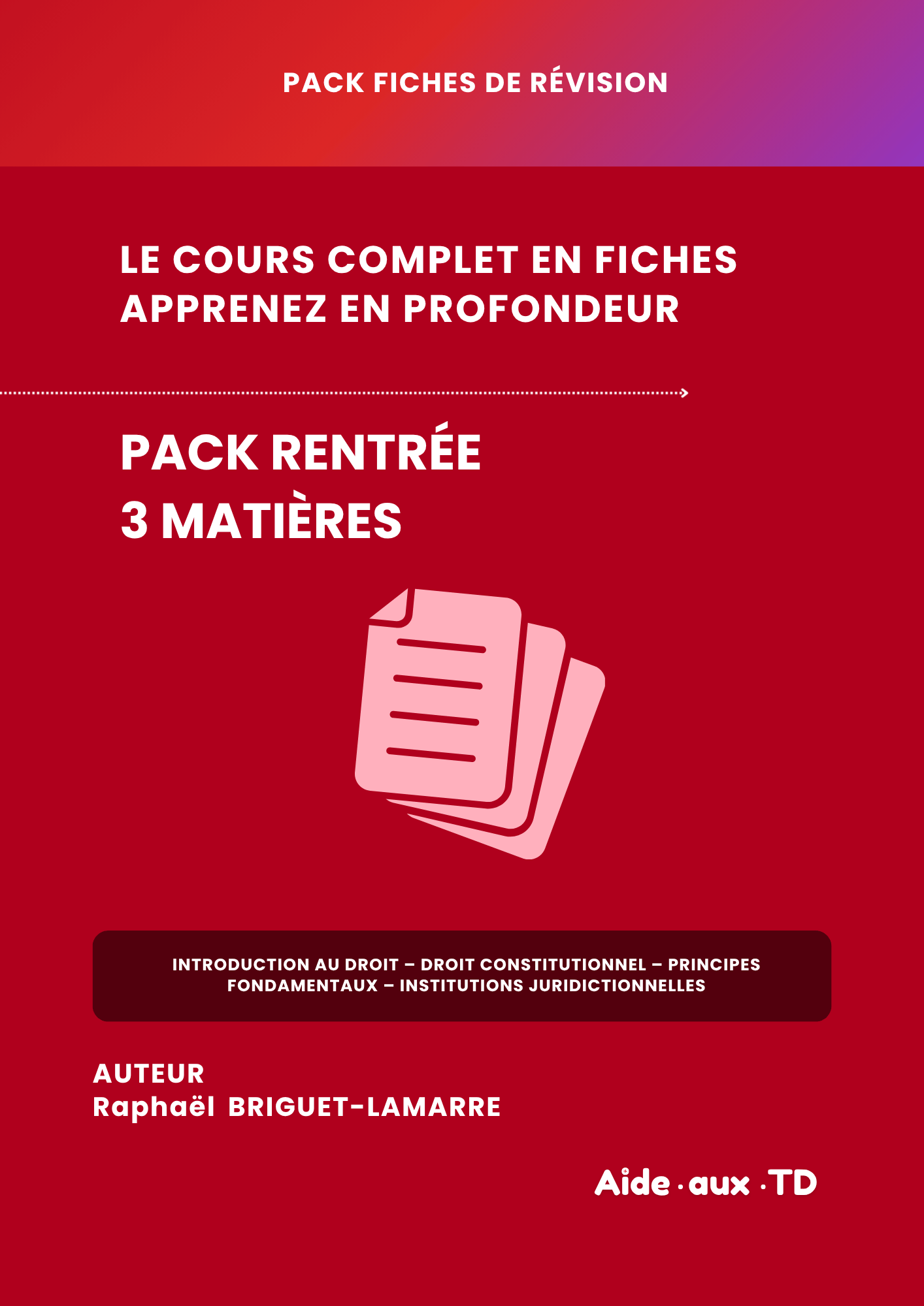Pack Fiches Pré-rentrée