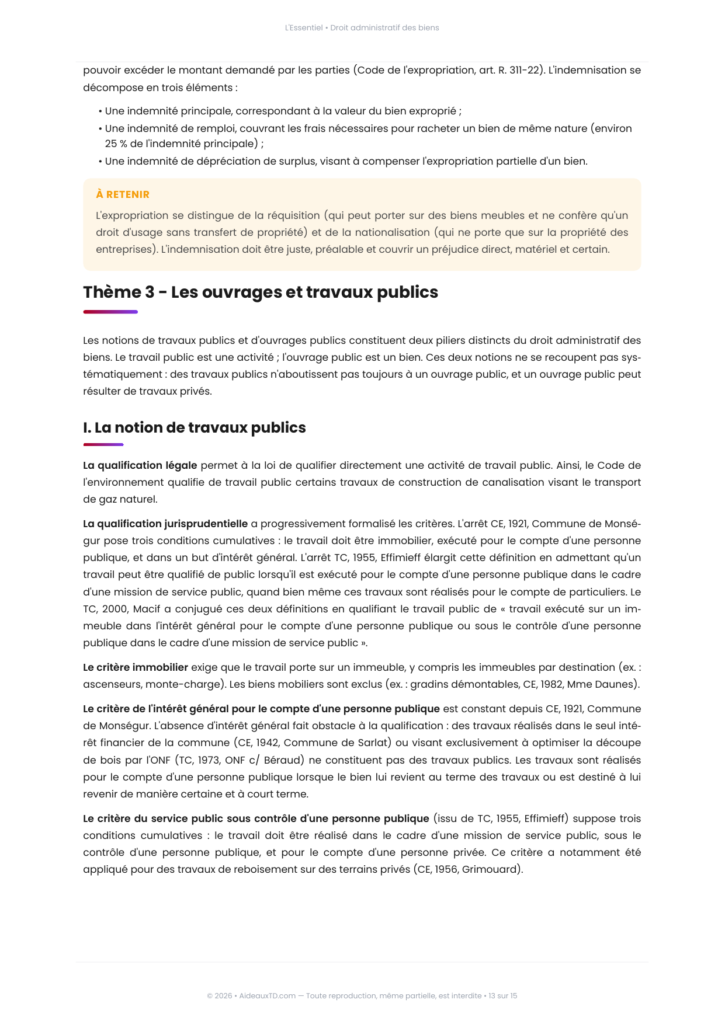 Extrait de L'Essentiel de droit administratif des biens