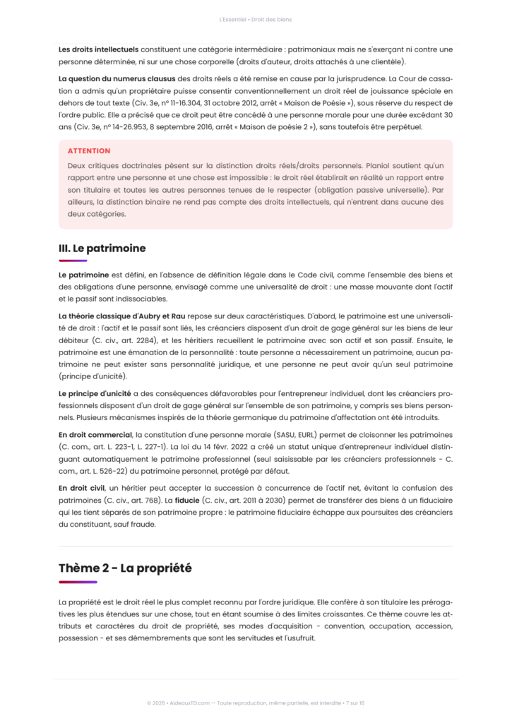 Extrait de L'Essentiel de droit des biens