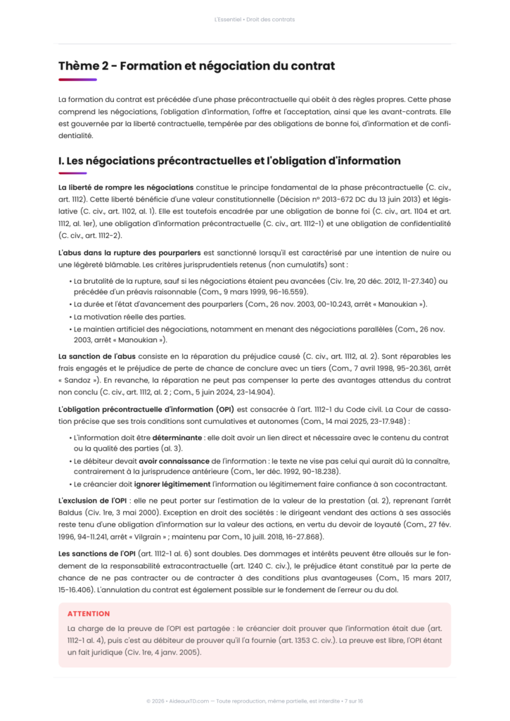 Extrait de L'Essentiel de droit des contrats