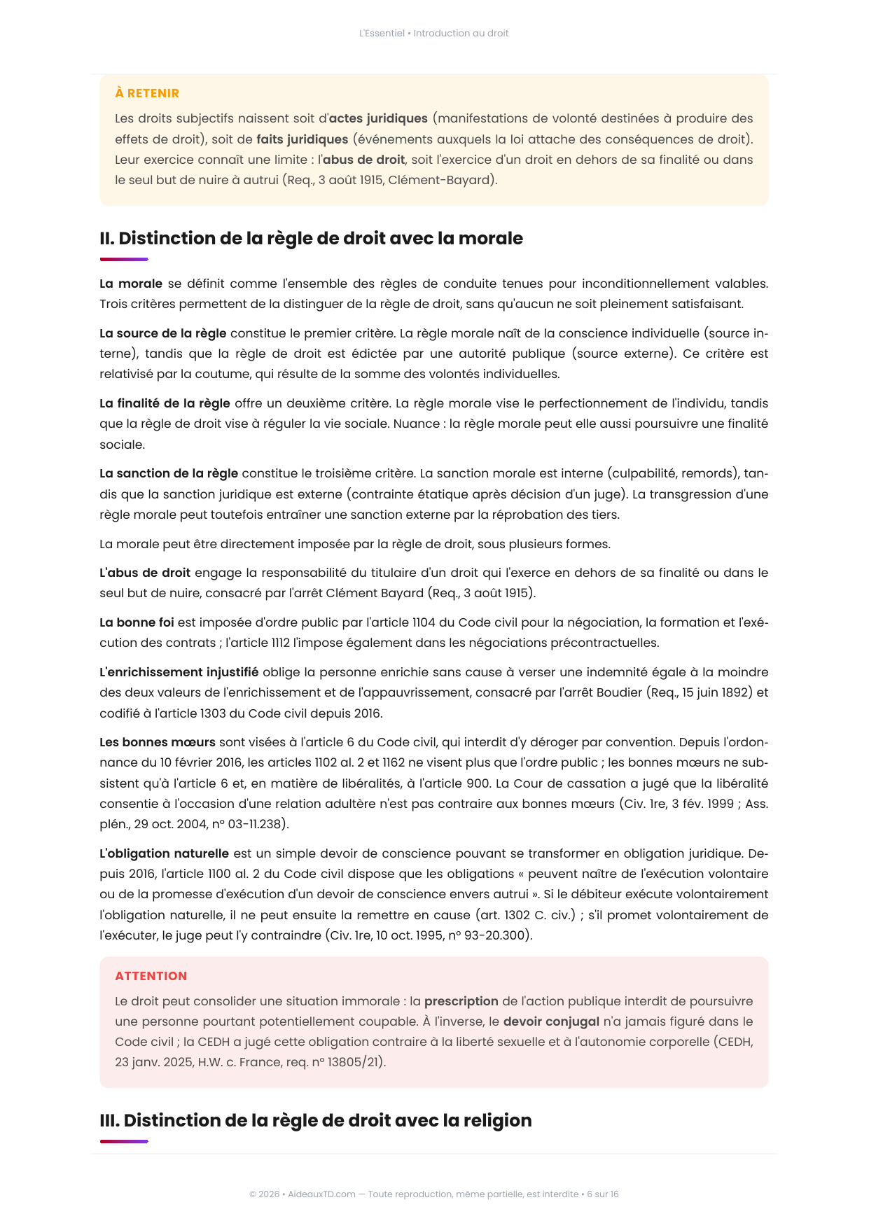 Extrait de l’Essentiel de Introduction au droit (S1), page 2 sur 103