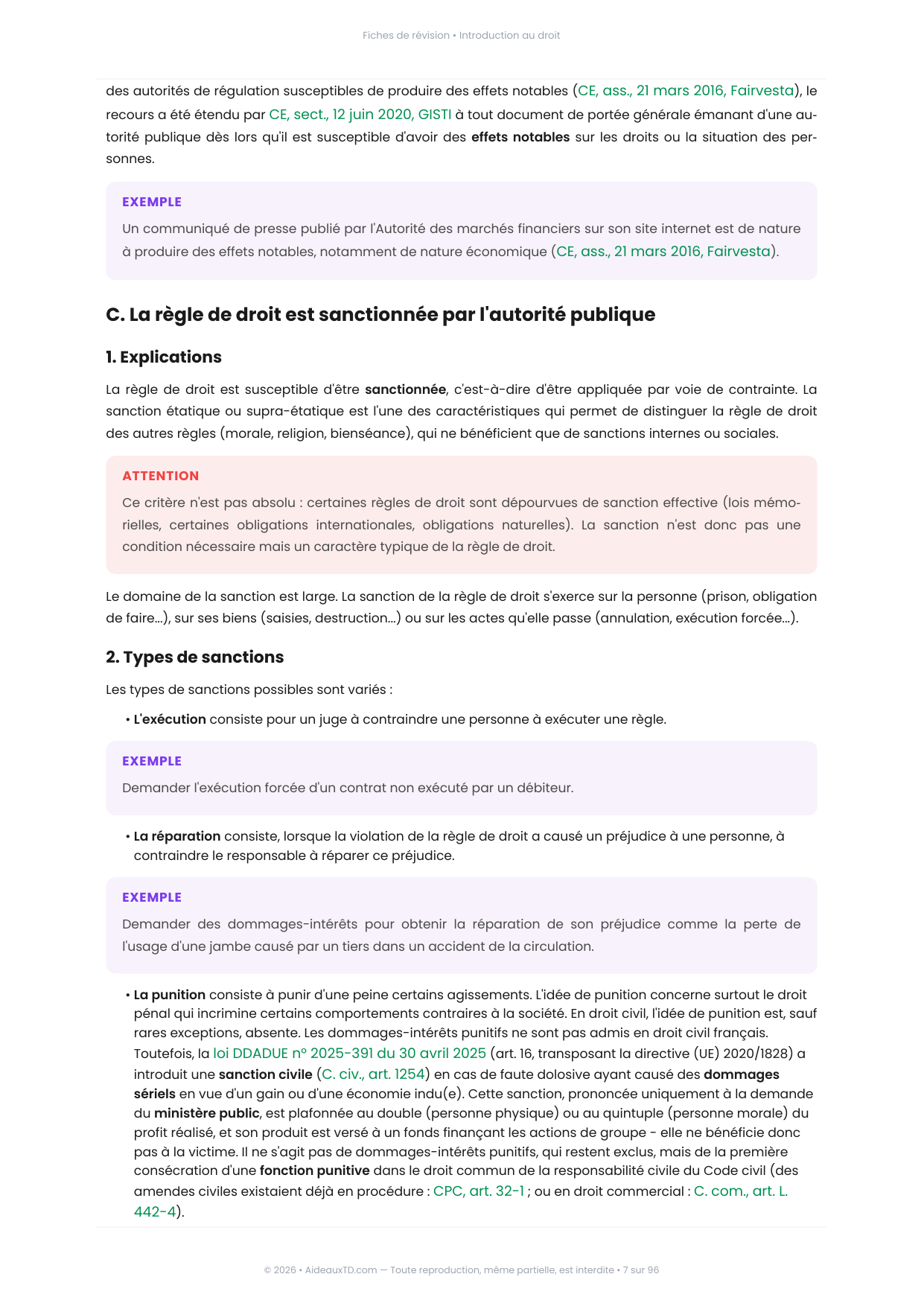 Extrait des fiches de révision de Introduction au droit (S1), page 3 sur 103