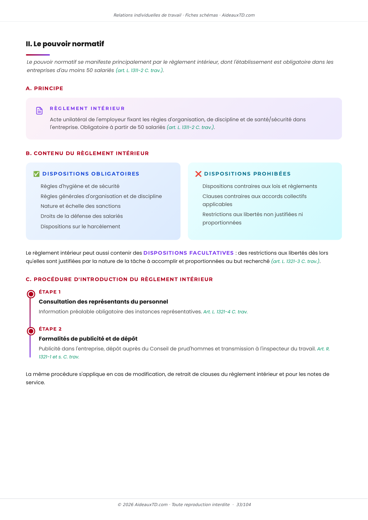 Extrait des fiches schémas de Relations individuelles de travail : fiche n°6, La période d'essai (page 10)