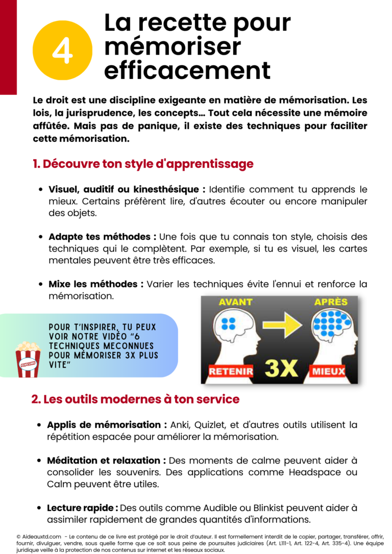 Extrait : la recette pour mémoriser efficacement