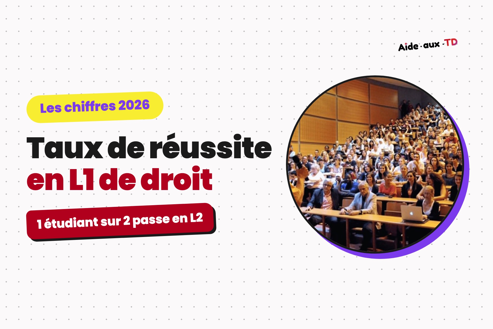 Les taux de réussite en L1 de droit