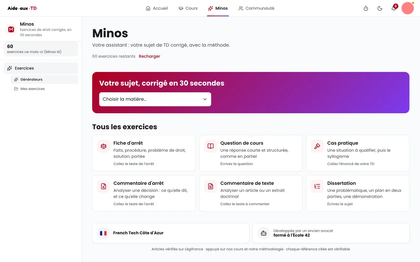Minos, le correcteur d'exercices