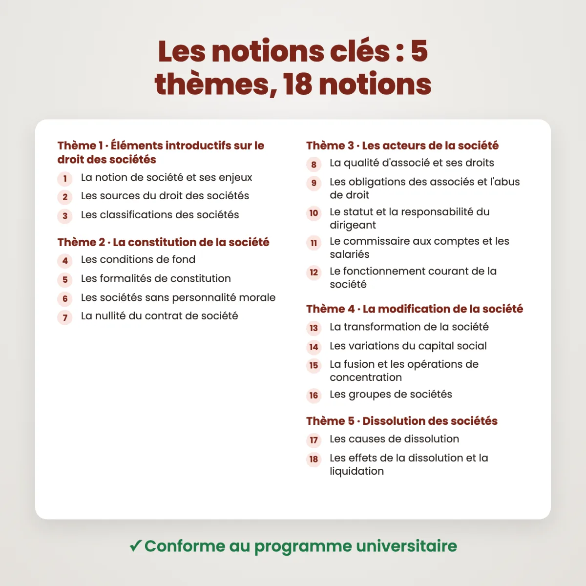 L&rsquo;Essentiel : Droit Commun des Sociétés : Notions clés