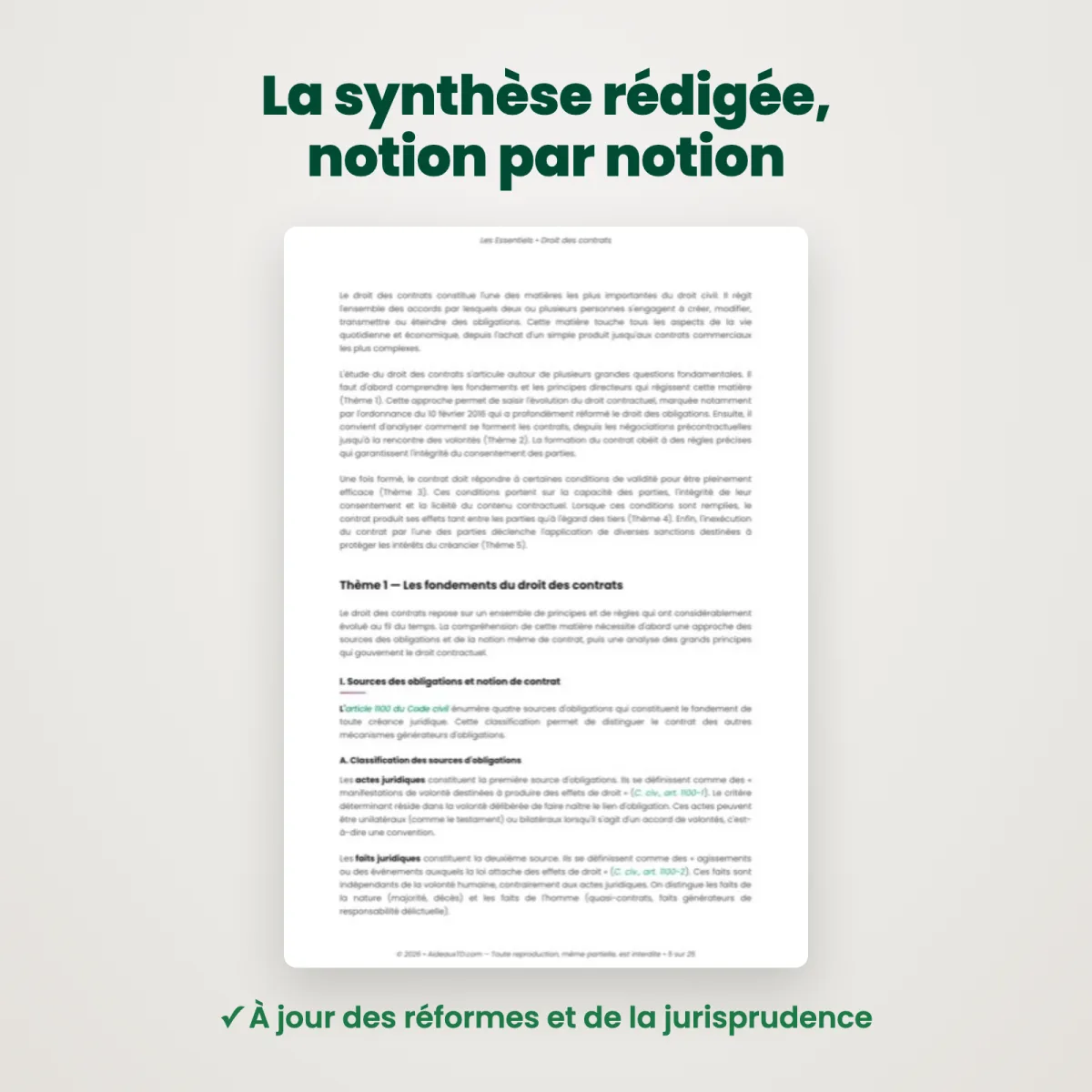 L&rsquo;Essentiel : Droit des Contrats : Extrait