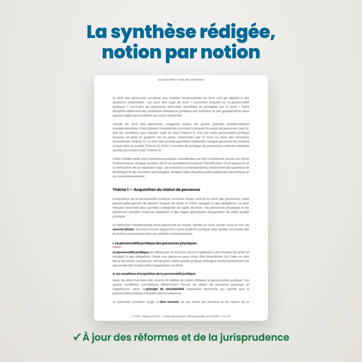 L&rsquo;Essentiel : Droit des Personnes : Extrait