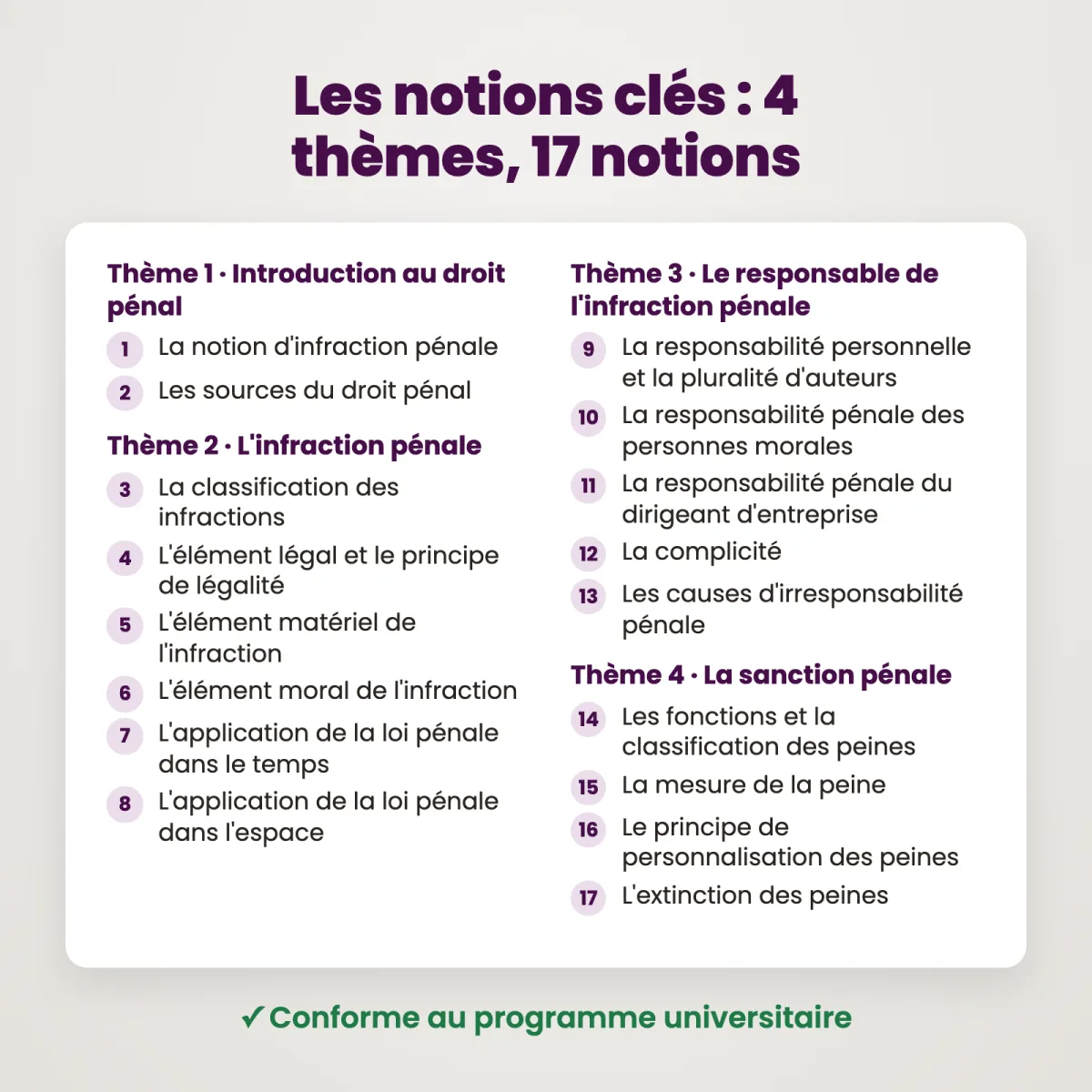 L&rsquo;Essentiel : Droit Pénal Général : Notions clés