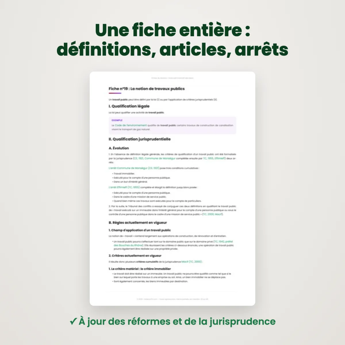Fiches de révision : Droit administratif des biens : Extrait