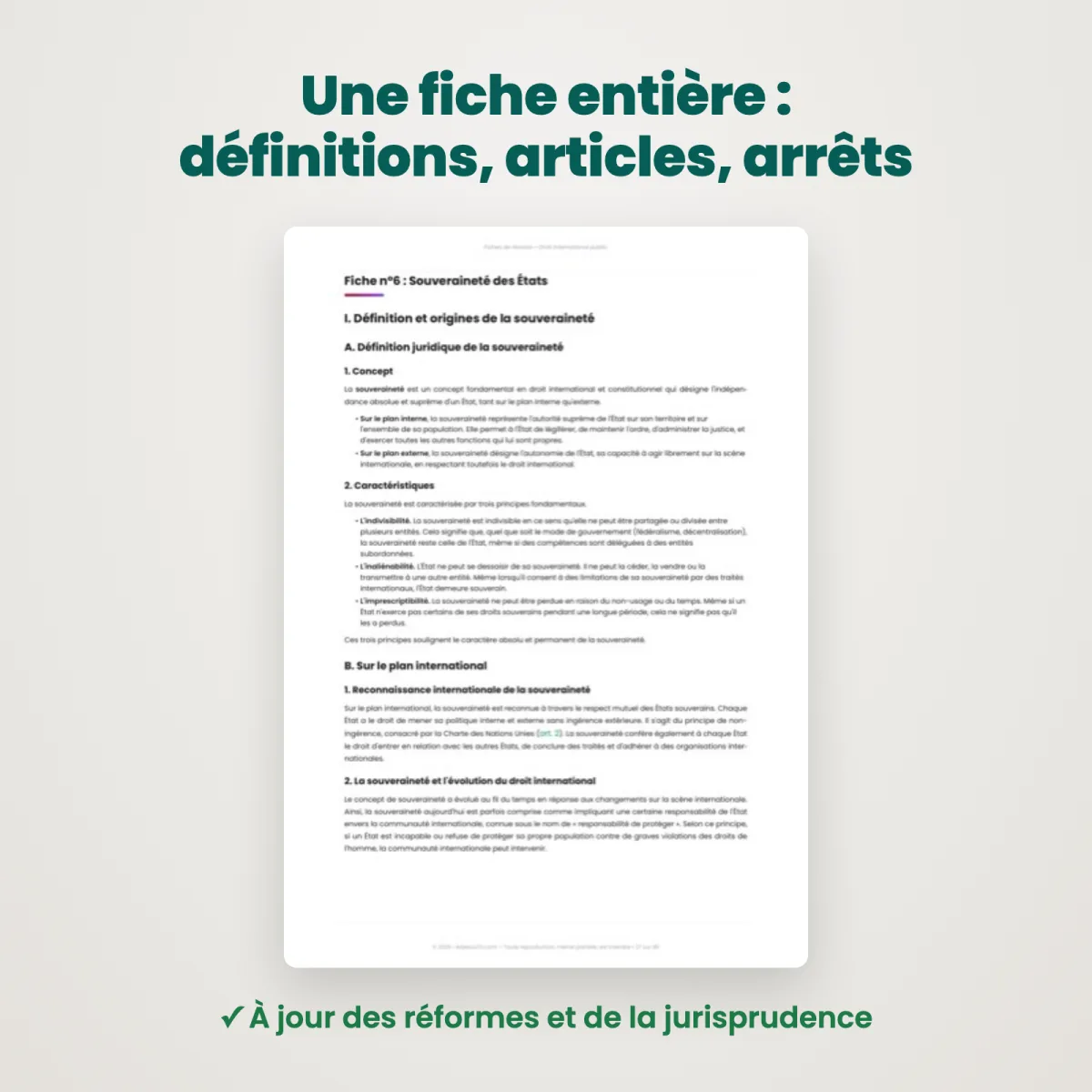 Fiches de révision : Droit international public : Extrait