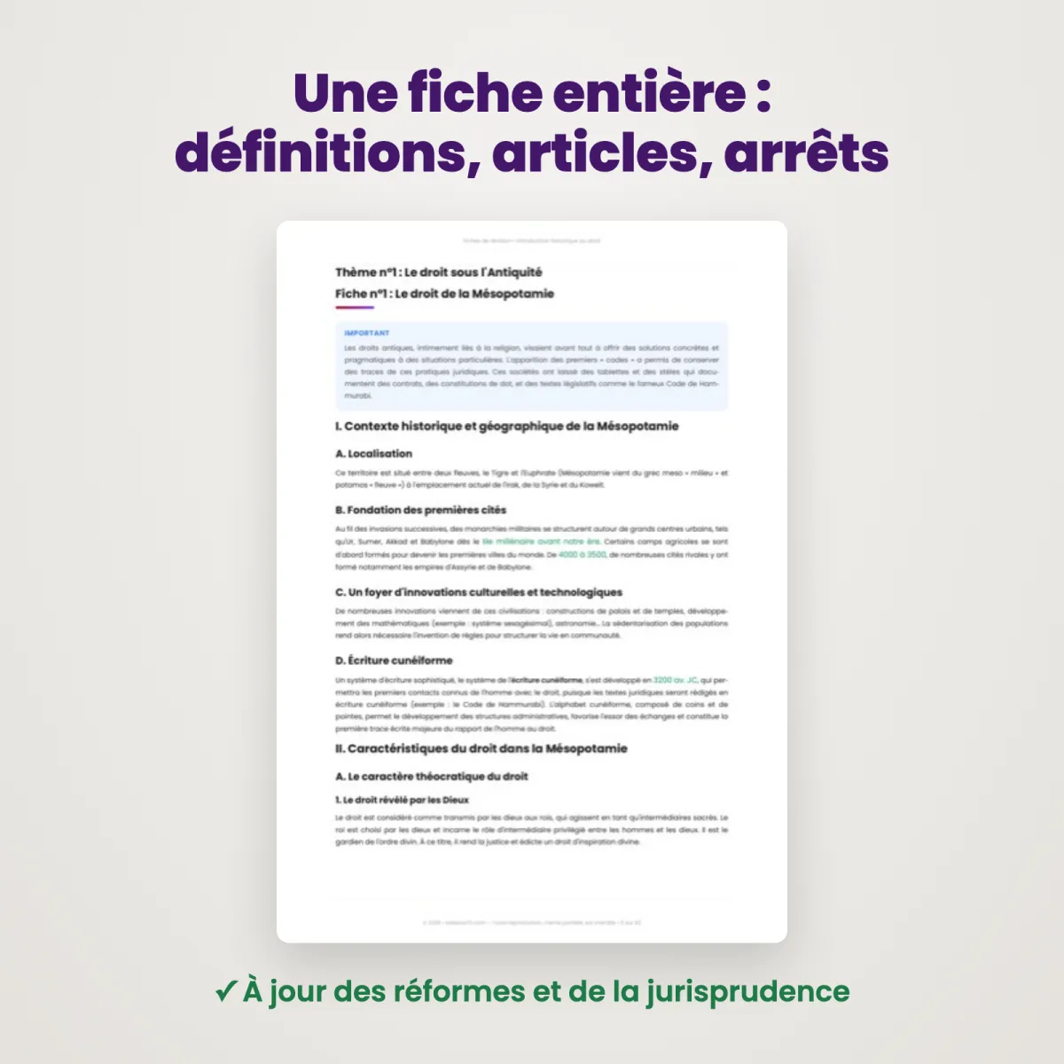 Fiches de révision : Introduction historique au droit : Extrait